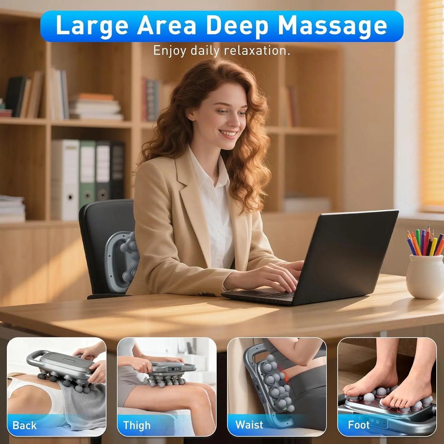 28-Head Deep Tissue Massage Gun, 9 Speeds Electric Percussion Muscle Relief for Athletes Neck Shoulder Pain, Gift for Men Women