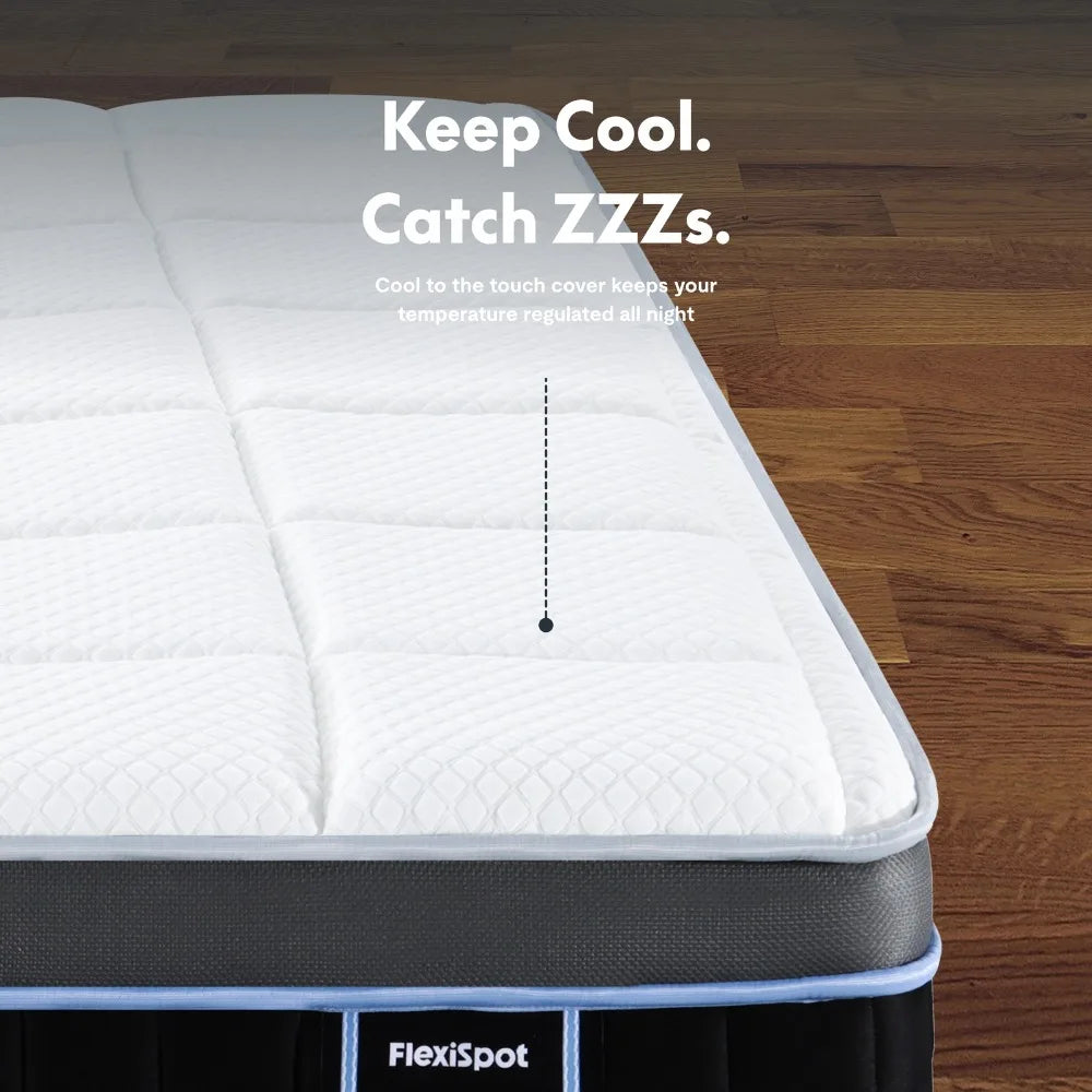 S3 Queen Adjustable Bed Frame and Gel Memory Foam Mattress Set