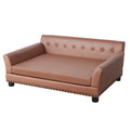 L-XL Luxury Raised Dog Sofa Couch Pet Bed Lounge for Extra Large Dogs with Removable Cushion Cover Pet Furniture