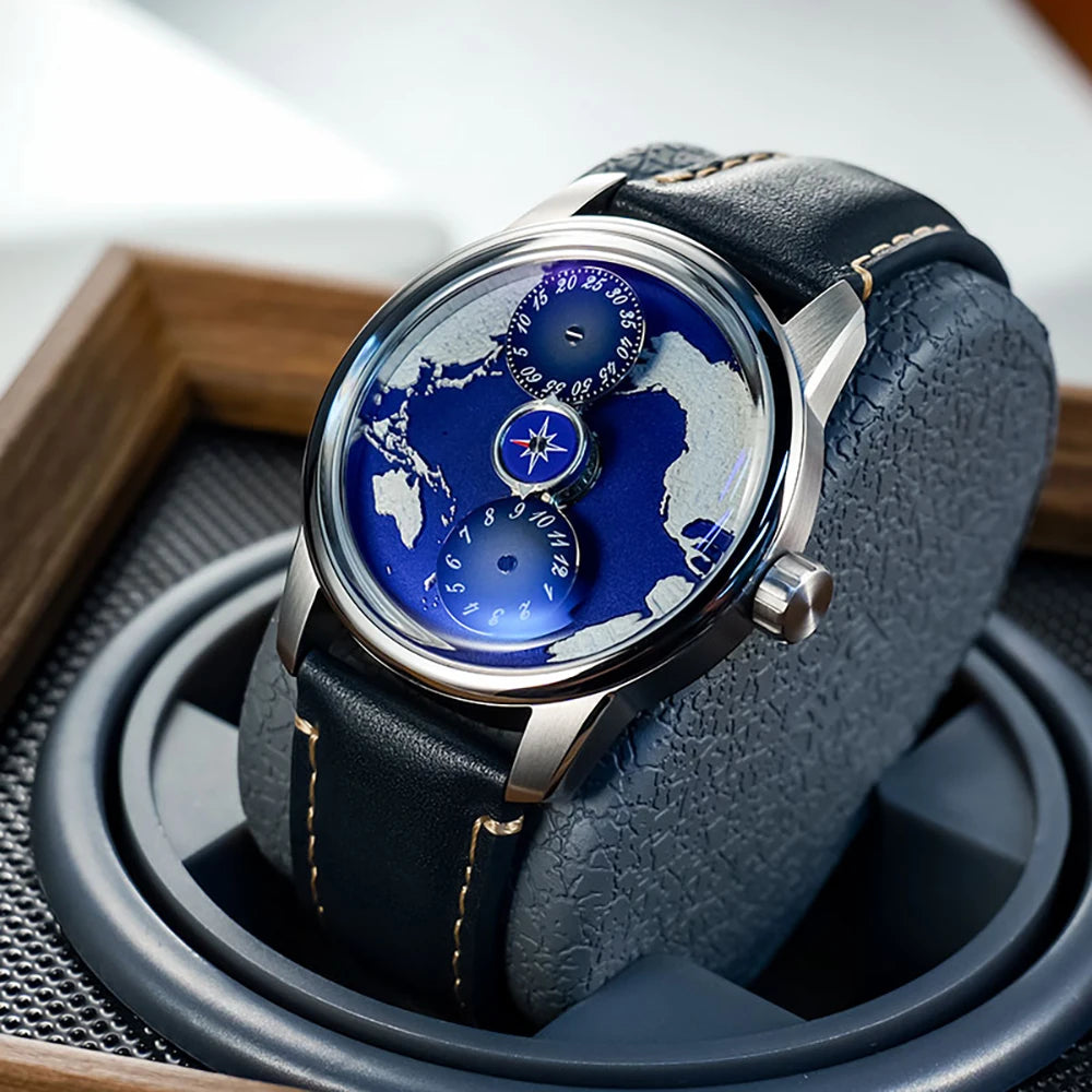 OBLVLO men's mechanical watches, fully automatic classical style business men's watches, men's timepieces, novel men's watches