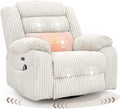 Power Swivel Rocker Recliner Chair for Adults with Massage and Heat, USB and Type-C Charging Port, Infinite Position, Electric