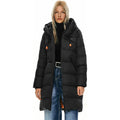Women's Thickened Winter Down Coat Hooded Puffer Long Jacket with Pocket