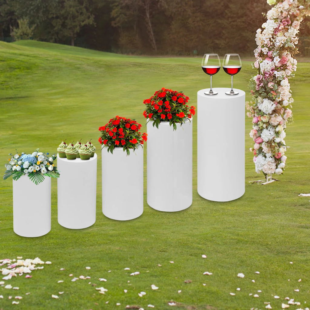 5Pcs Cylindrical Dessert Display Stands, Wedding Event Cake Stand Set Cake Display Cylinder,Round Display Stand for Decorations