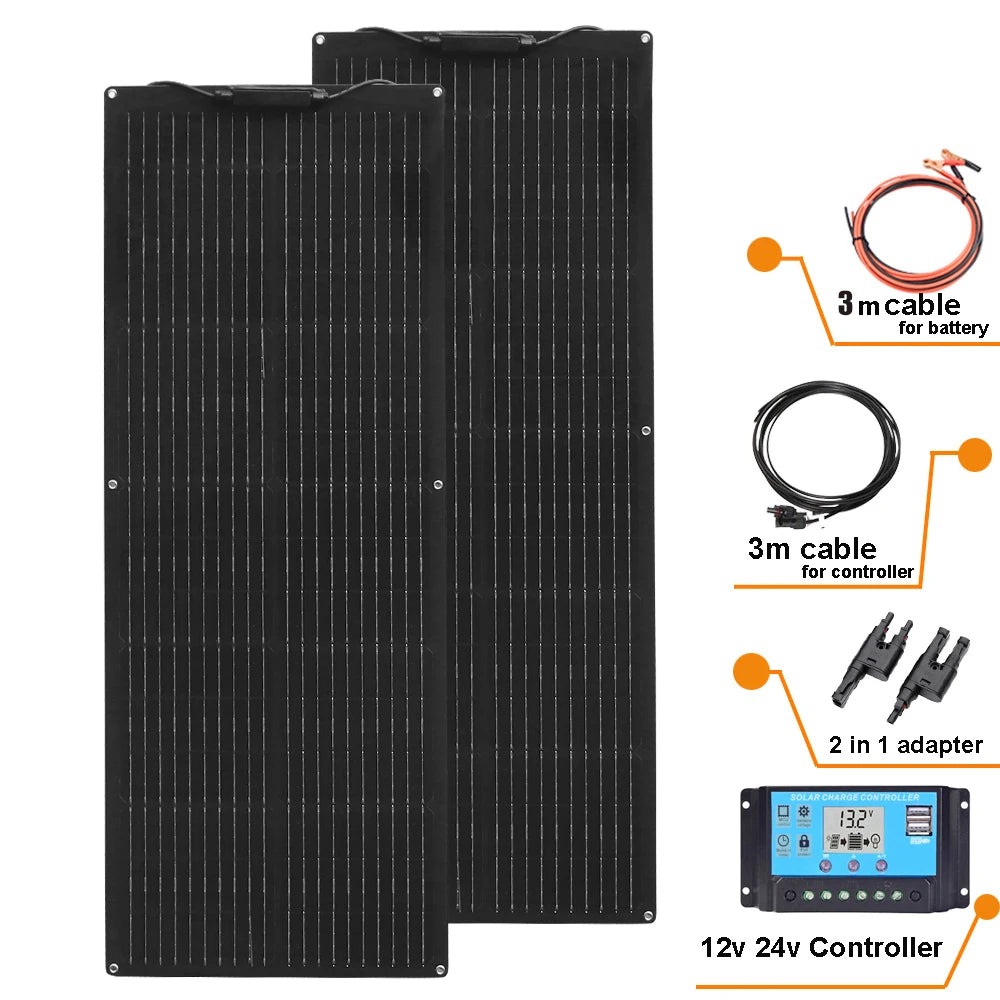 Flexible solar panel Battery Charger Size 105cmx40cm ,1pcs -10 pcs 80W, 160W 240w 360W 400W - 800W Different combinations module