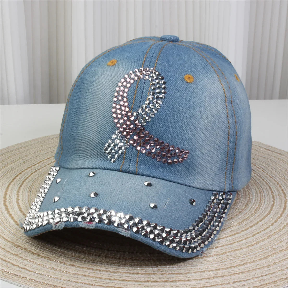 Wholesale Denim Baseball Caps Bling Rhinestone "TAKE ""LOVE" Heart  Snapback Hat A Dozen 12 pieces Mixed order