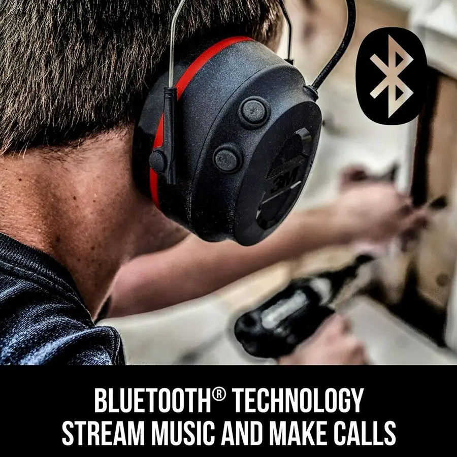 ProProtect Gel Cushions Electronic Hearing Protector, Noise Reduction Rating NRR 26 dB, Bluetooth Ear Muffs, HighFidelity Speake