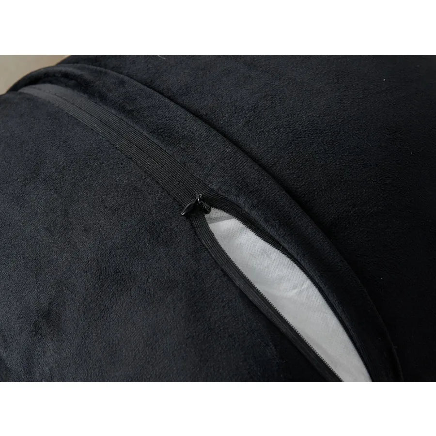 Luxury Chinchilla Faux Fur Gilded Black Pillow 22 In. x 22 In.