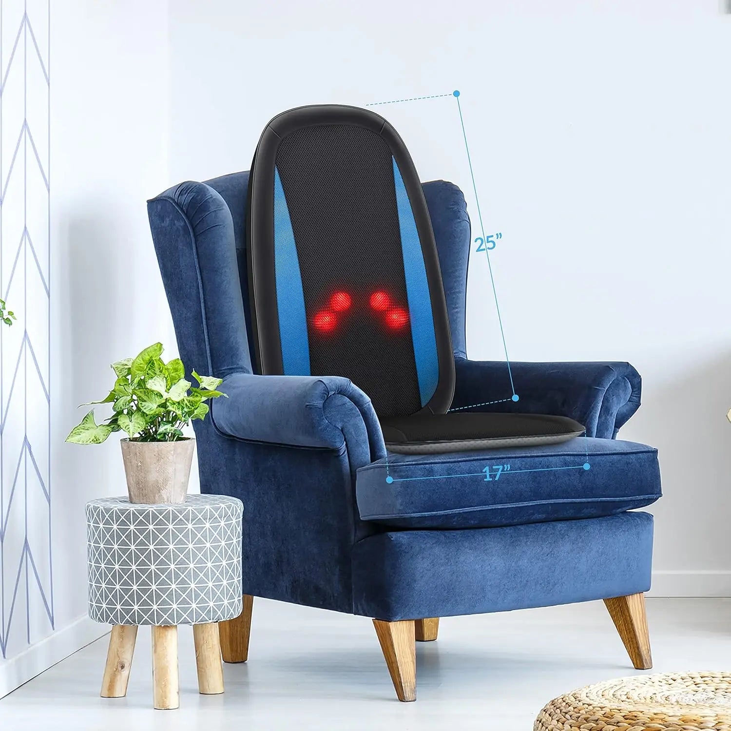 Shiatsu Back Massager with Heat,Deep Tissue Kneading Seat Cushion for Home or Office Chair,Valentine's Gift