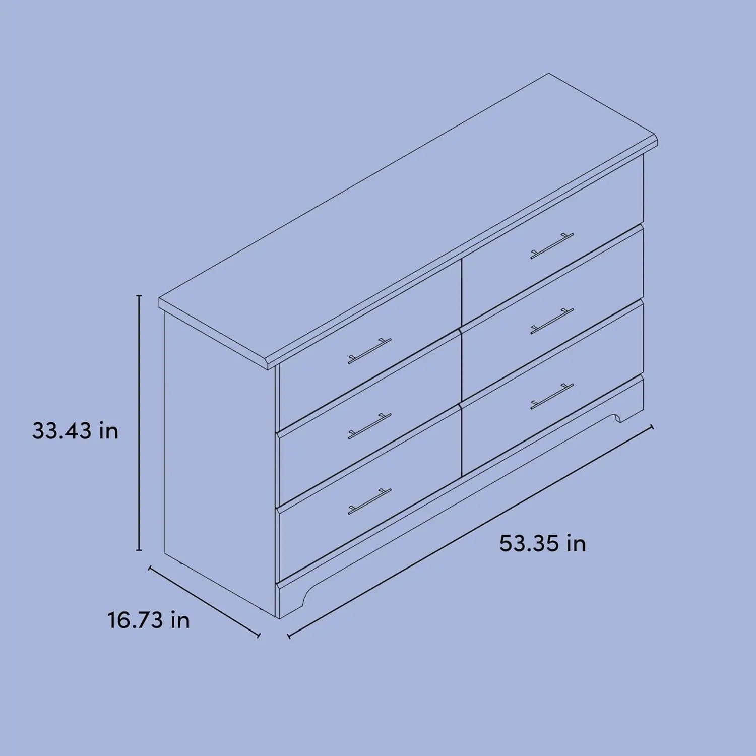 6-Drawer Driftwood Dresser – GREENGUARD Gold Certified, Kids Bedroom Storage Chest with Safety Interlocking Drawers