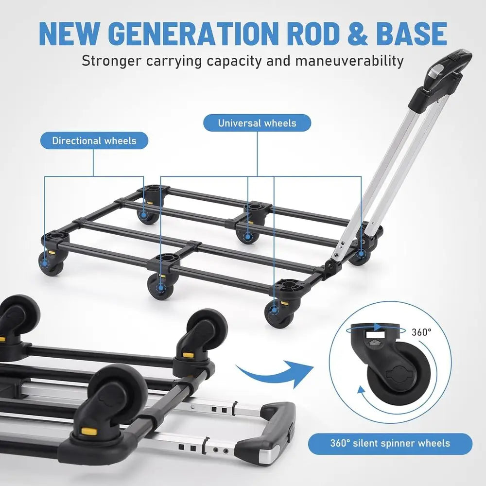 Large Rolling Pet Carrier for Small Dogs & Cats, Holds Up to 40 lbs, Grey