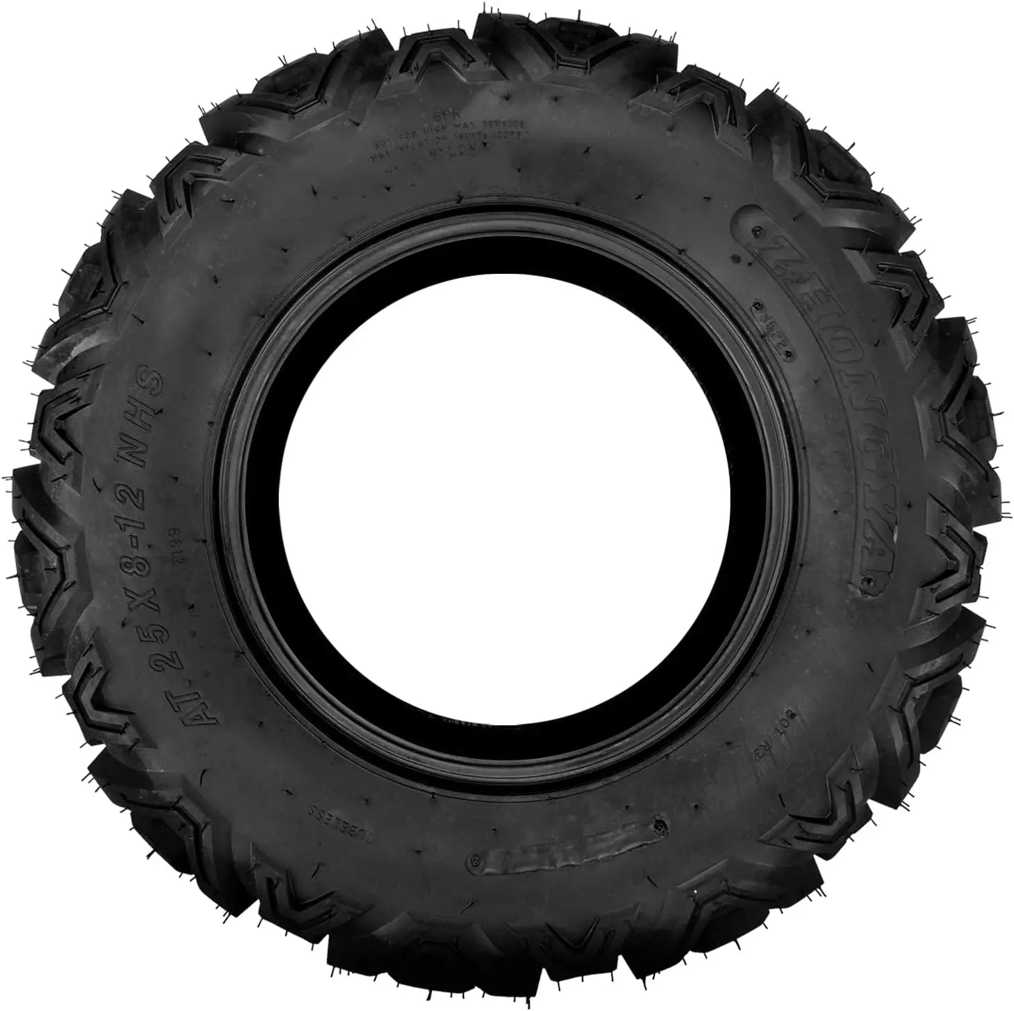 25x8-12 ATV/UTV Tire, 6 Ply, for Go Kart, Racing, Quad, Off-Road Terrain