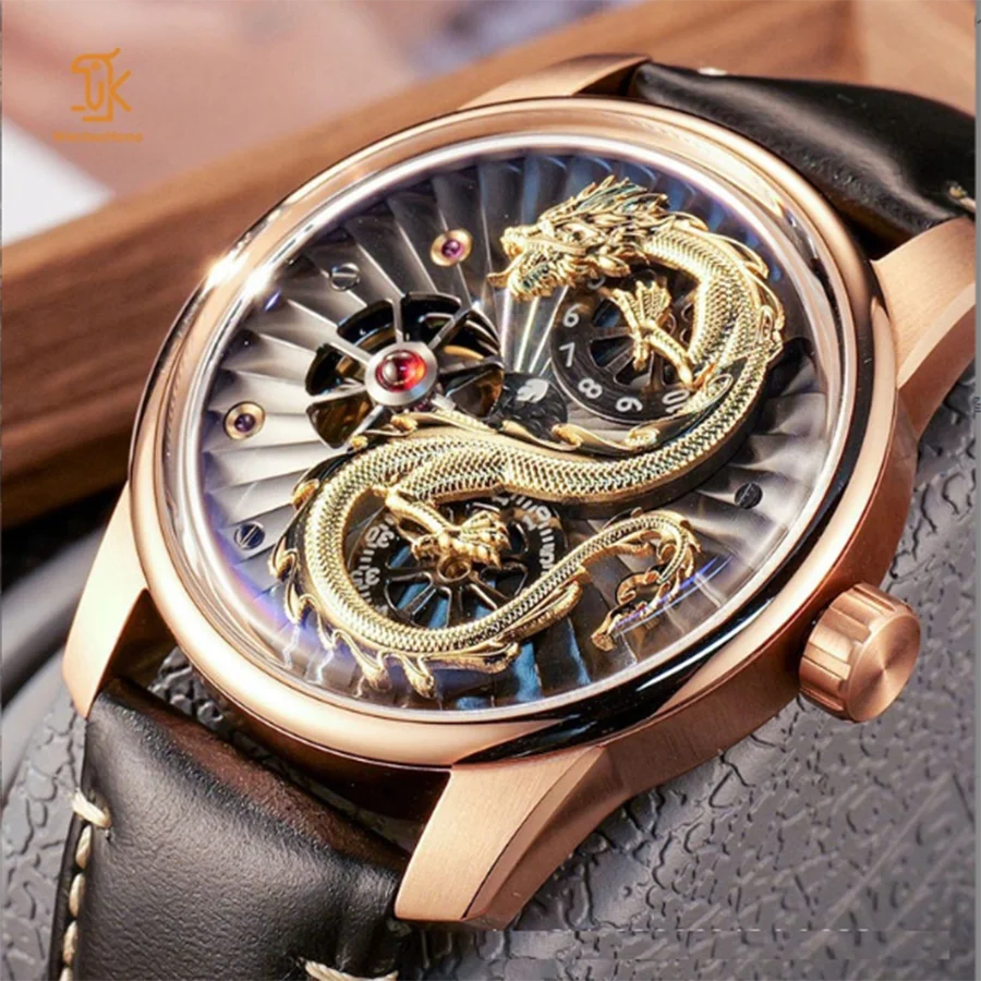 OBLVLO men's mechanical watch, fully automatic classical style business men's watch, men's clock LOONG watch
