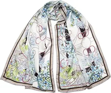 100% Silk Italian-Made Fashion Long Scarves for Women - Elegant Style Accessories