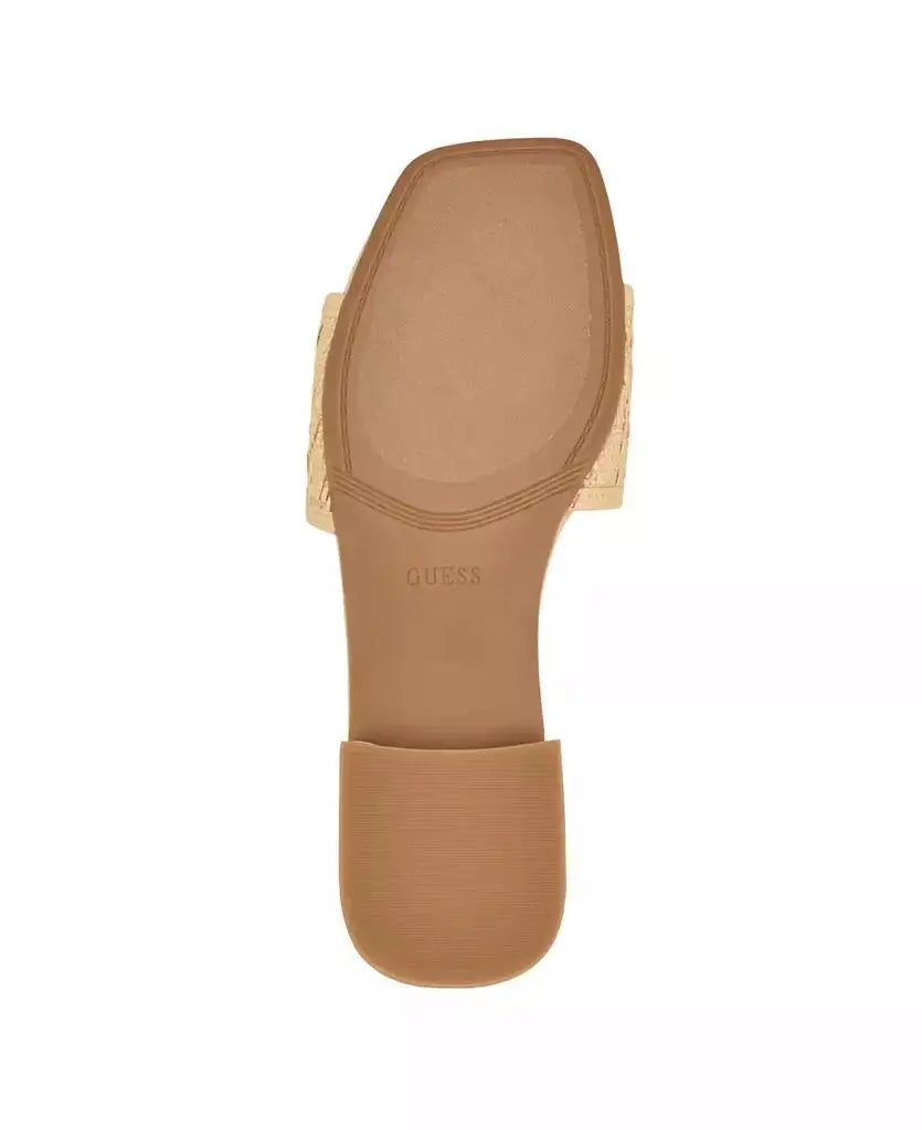 GUESS | Women's Tamsea One Band Square Toe Slide Flat Sandals