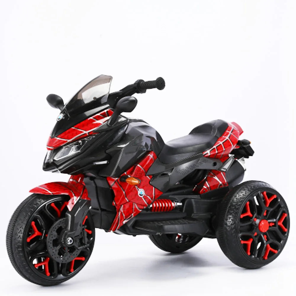 Kids Motorcycle Ride-On Motorcycle 3-Wheels Battery Powered Motorbike MUSIC MP3 Rechargeable 12 V kids PU seat Training Wheels