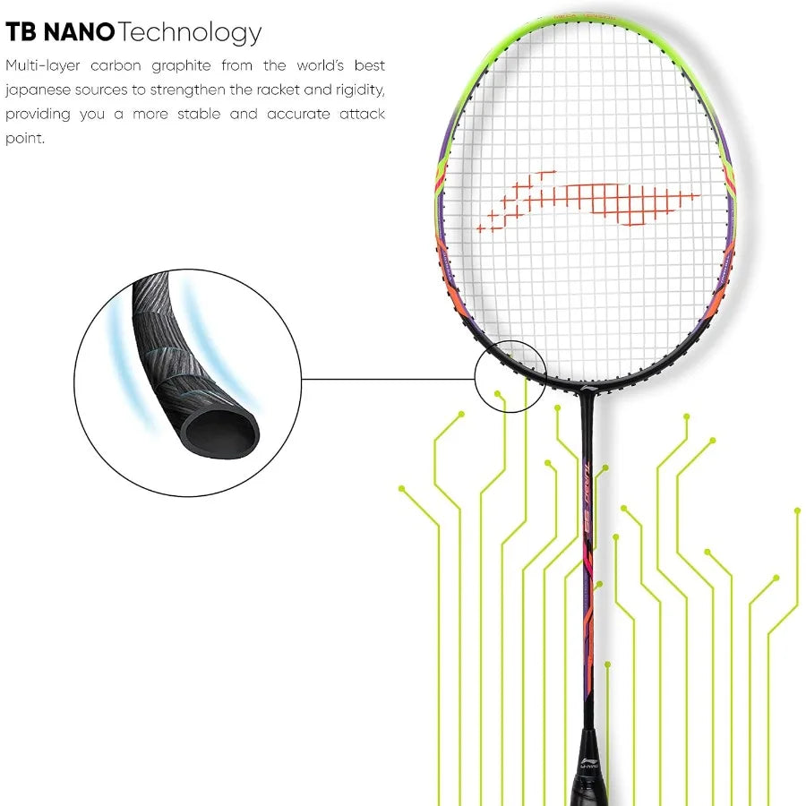 Turbo 99 Carbon Fibre Racket with Free Full Cover 84 Grams. 30 lbs.