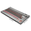 16-Channel Audio Mixer Console with Headphone Jack Professional Bluetooth Dj Audio Mixer for Home KTV, Webcasting, Campus Events