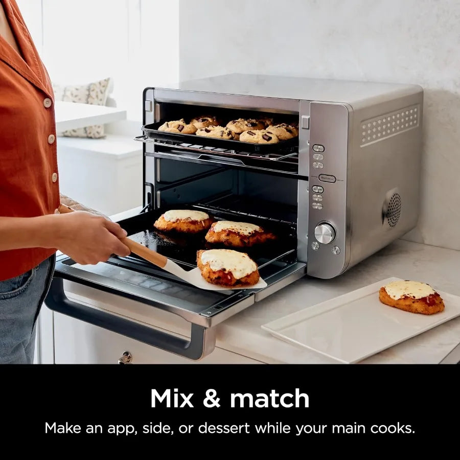 Air Fryer Toaster Oven Double Stack XL Countertop Oven with 12-in-1 Functions Designed for Cooking 4.5lb Chicken and 6lbs of Wi