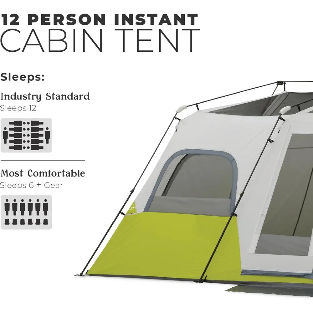 Family Cabin Tents for 6-12 People: Multi-Room Camping with Storage and Accessories