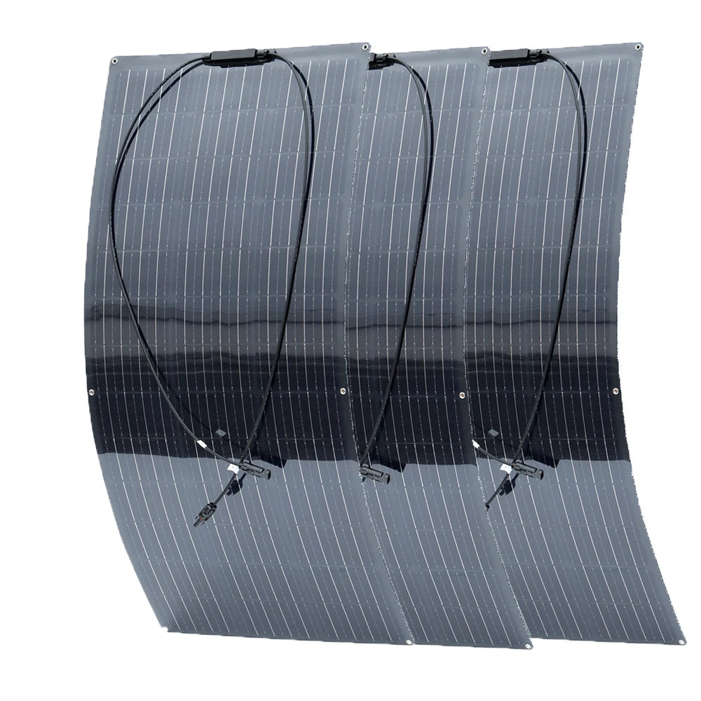 BOGUANG Semi- Flexible Solar Panel Balcony Photovoltaic PV 1500W 600W 450W 300W 150W 12 volt |  IP67 | Grade A cells | PET |ETFE