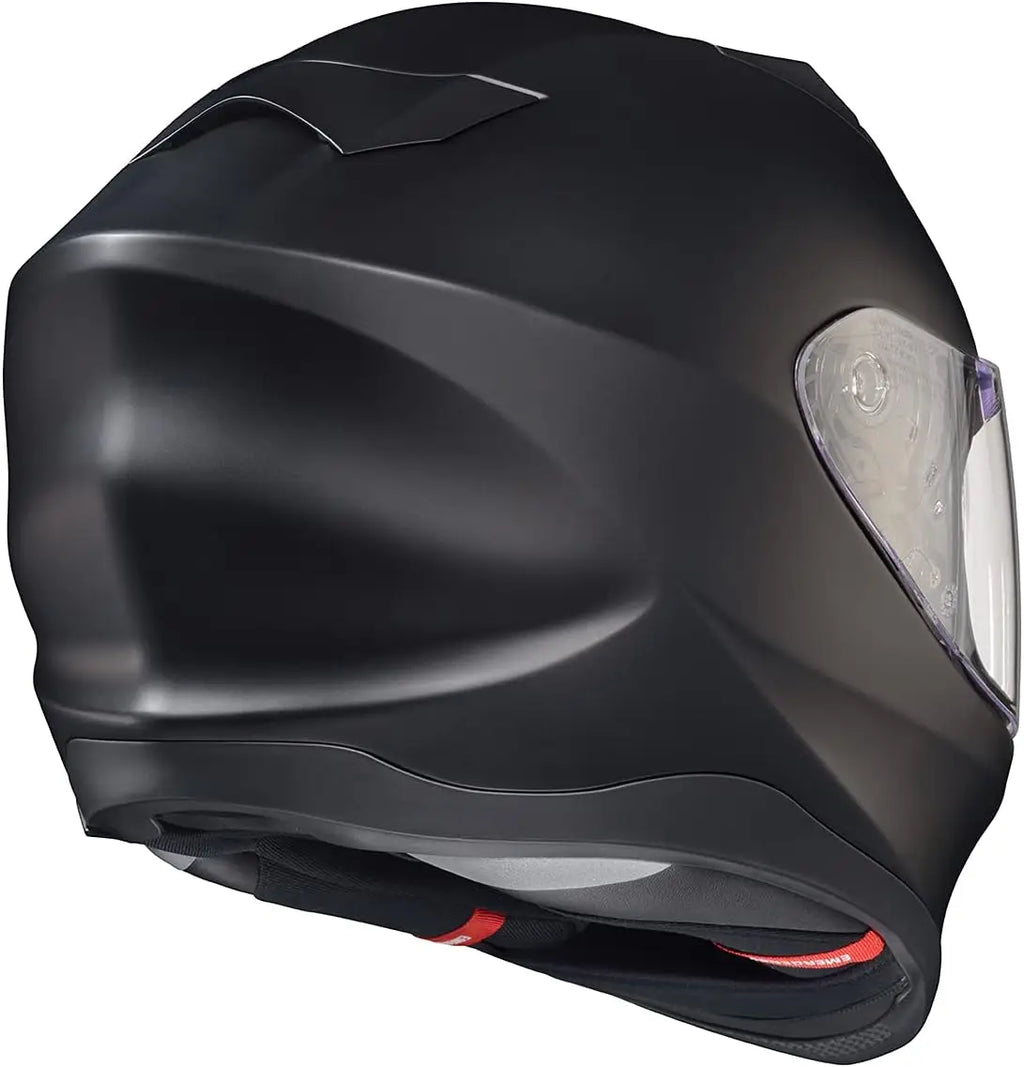Full Face Touring Motorcycle Helmet with Bluetooth Ready Speaker Pockets DOT ECE Approved Solid (Matte Black-X-Small)
