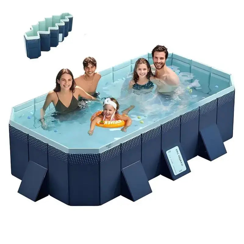 1.8 ft Inflatable Folding Swimming Pool for Kids and Adults, Easy Setup, Durable Material, Perfect for Summer Fun