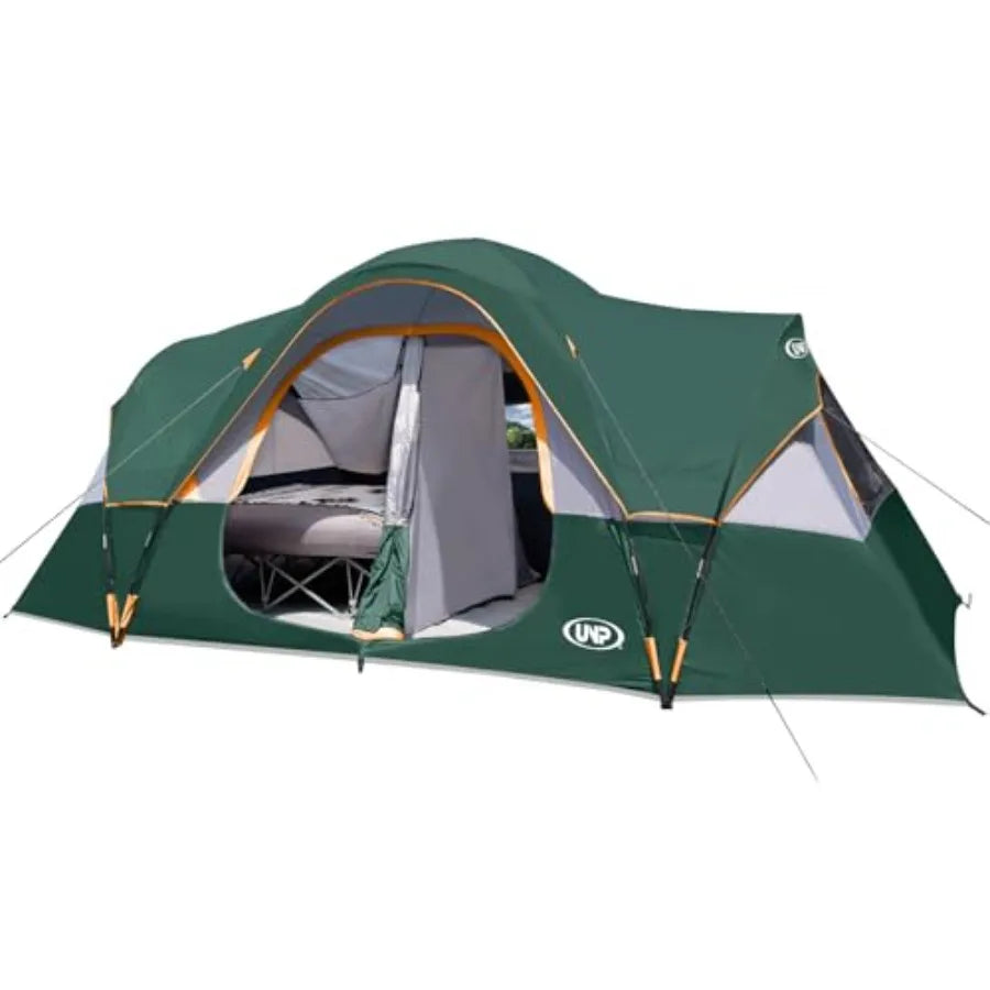 Camping Tent 10-Person-Family Tents Parties Music l Tent Big Easy Up 5 Large Mesh Windows Double Layer 2 Room Waterproof Weathe