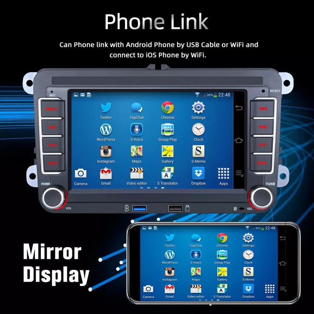HD Car Radio With CANBUS Dash Cam Function WI-FI And Steering Wheel Learning CANBUS Included 1+16G