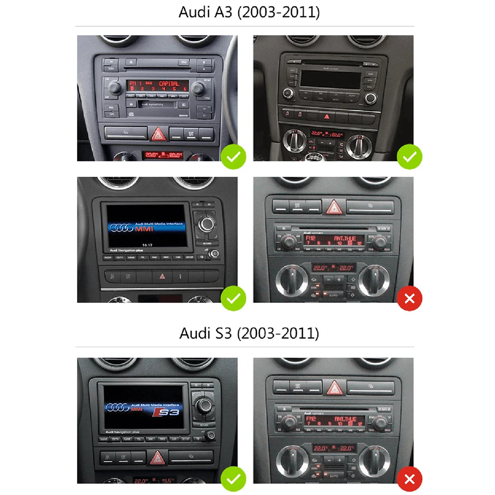 Black WMA Android Radio Touchscreen With Bluetooth Hands Free Car Kit Android Auto Satellite Radio 2+32G