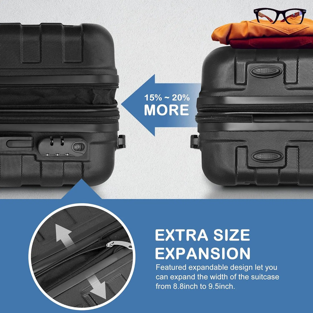 Luggage Set 3 Piece Hardside Expandable Luggage with Spinner Wheels Hardshell Lightweight Durable Suitcases Travel Carry Ons