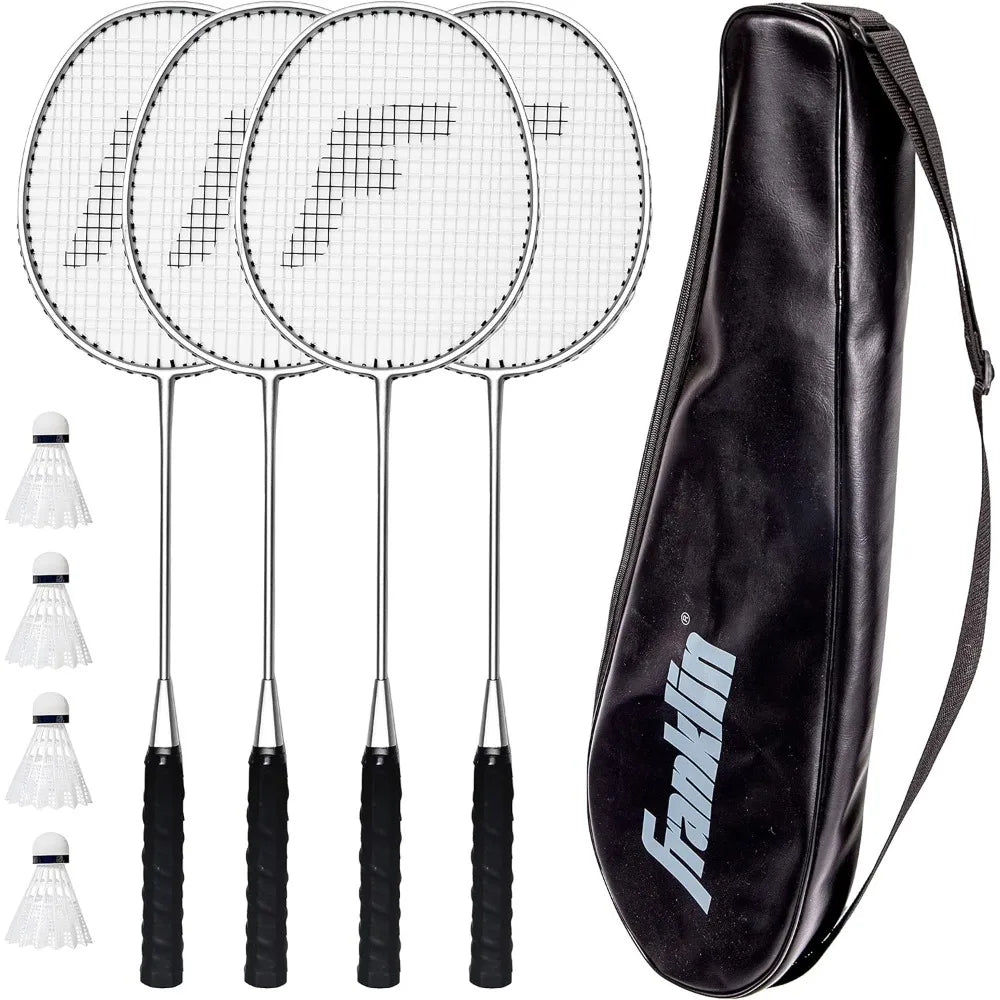 Franklin Sports Badminton Racket Birdie Set Replacement Badminton Equipment for Kids Adults 2 Player