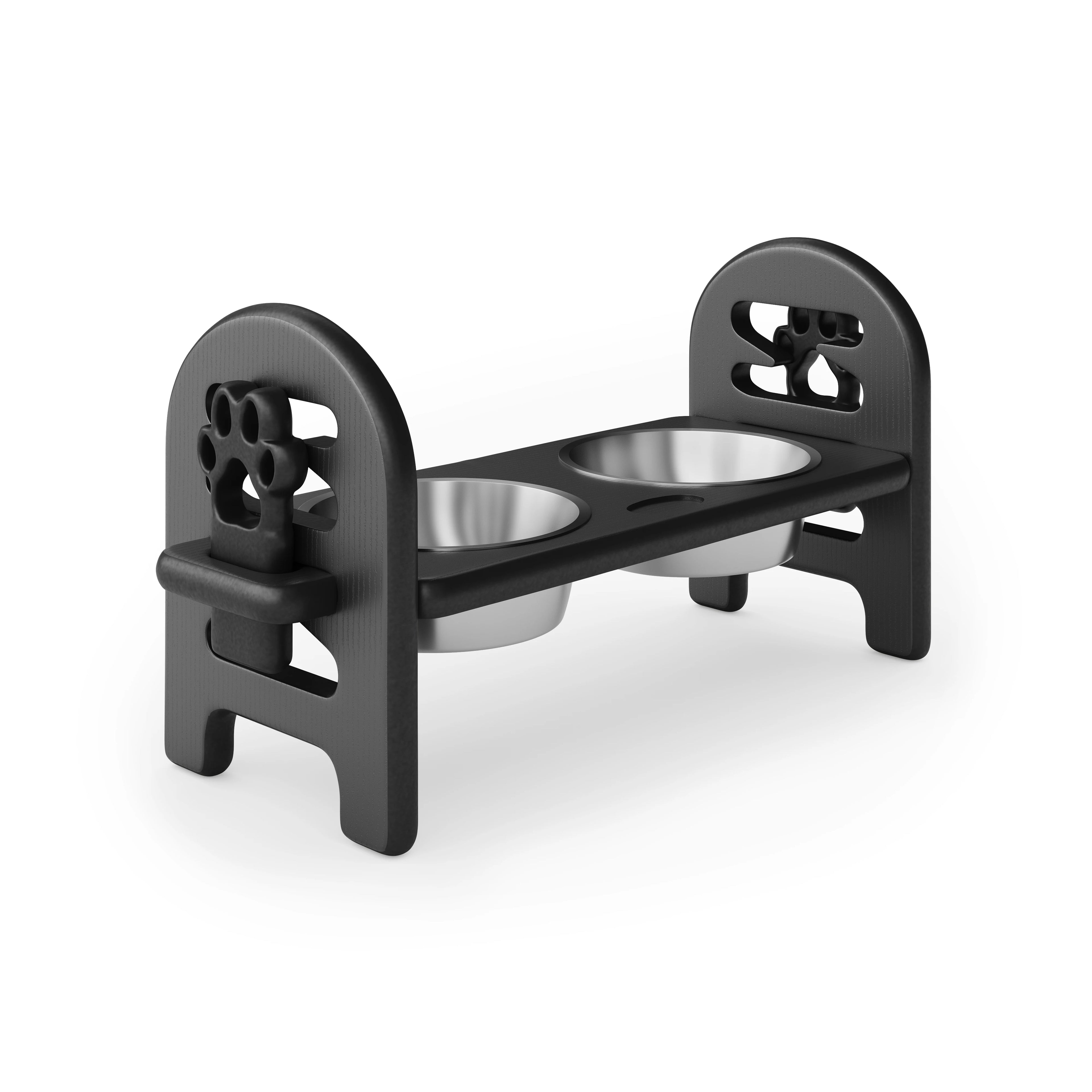 Adjustable Pet Bowl Travel Ready HDPE Durable Poly Lumber Recycled