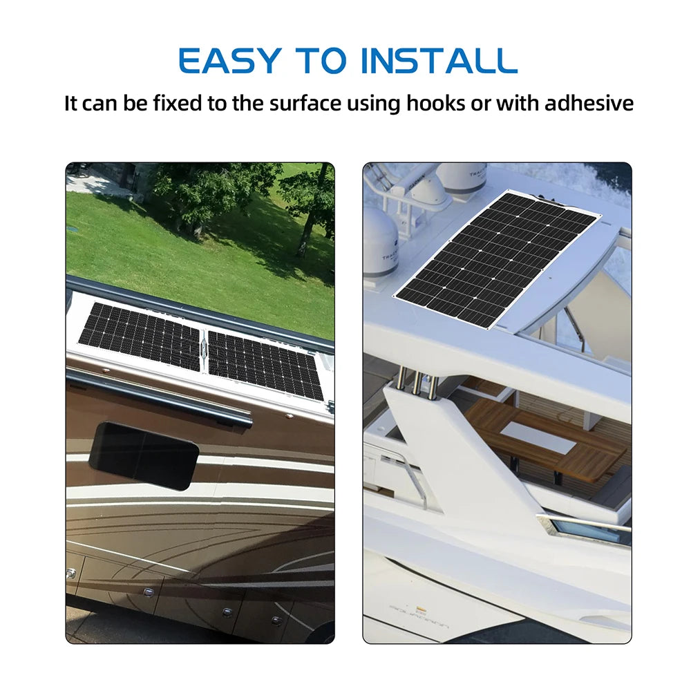 XINPUGUANG 100w 200w 12v portable flexible solar panel 18V 100W - 1000W plate CELLS Monocrystalline silicon Panel Solar kit