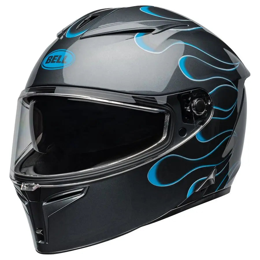 Lithium Helmet Gloss Torch Gray Blue Large
