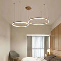 Nordic Modern LED Pendant Light Circle Lights for Interior Design Engineering Lighting Line Hang Ring Chandelier Lamps Aesthetic