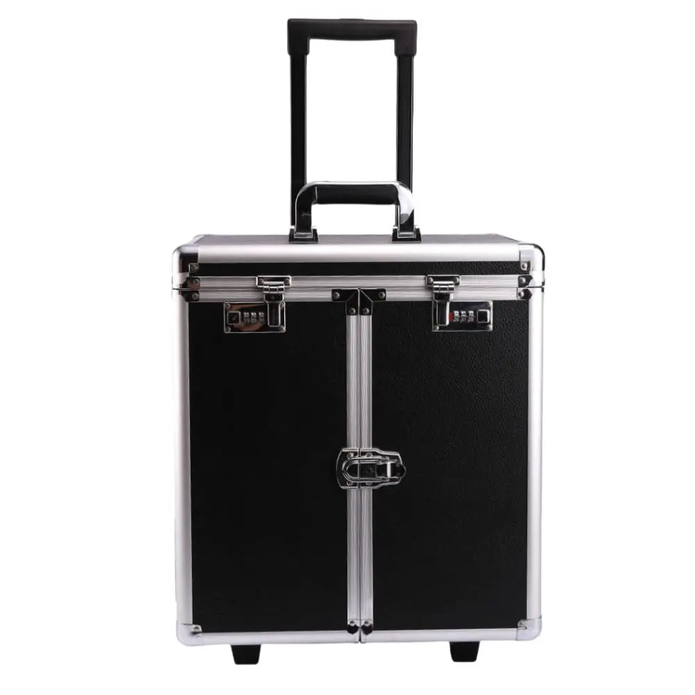 Rolling Jewelry Trolley Case with Drawers Sturdy Case for Travel and Vendor Showes Jewels Sets Display Organizer