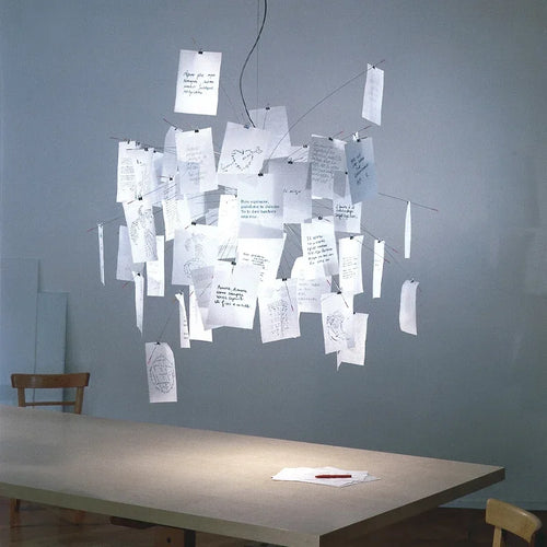2025 New Minimalist Zettel Card Lamp Creative Decoration Card Pendant Lamp for Living Room Bedroom Study