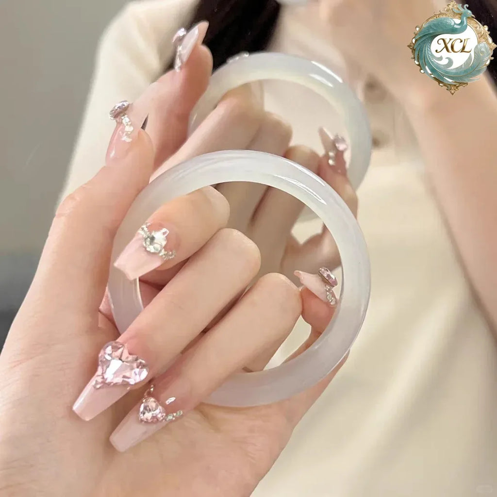 White Moonlight Lychee-Shaped Bracelet, Wome Natural Ice Chalcedony Jade Bracelet Exquisite Gemstone Jewelry Gift for Girlfriend