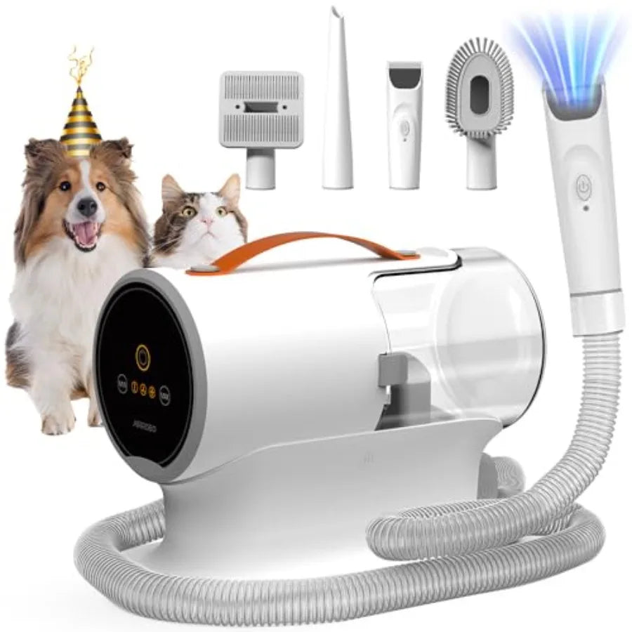 Dog Grooming Vacuum Kit 12000Pa Strong Pet Vacuum for Shedding Grooming Hair Quiet PG100 2L Large Capacity