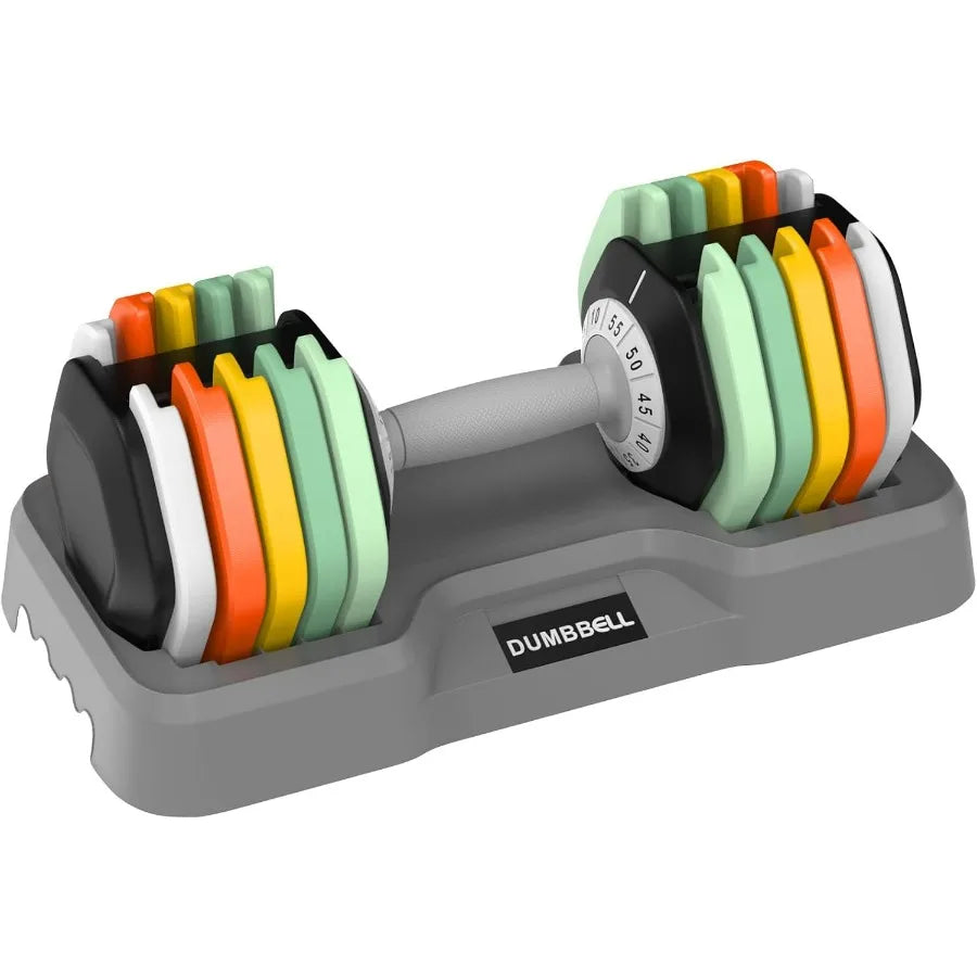 55 lbs Adjustable Dumbbell Set, Adjust Dumbbell Weight for Exercises Dumbbells for Men and Women in Home