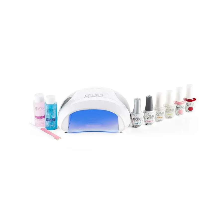 Pro Kit with Pro LED Light Complete Manicure Set, UV LED Nail Lamp, Gel Polishes, Essentials, Remover for Professional DIY Gel N