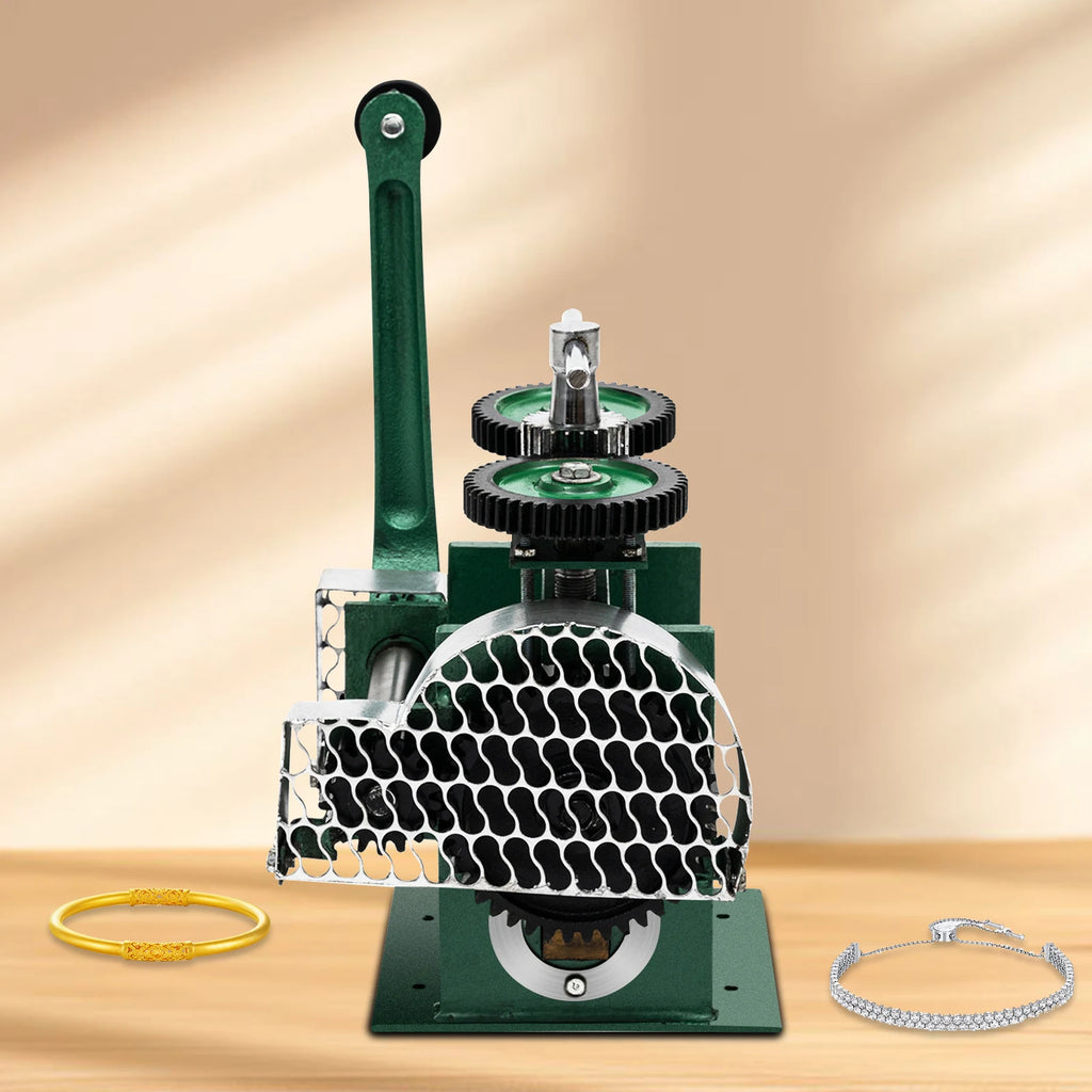 3-in-1 Rolling Mill Machine Manual Jewelry Rolling Mill Machine for Gold Silver Copper Metal Sheet Adjustable Press Thickness