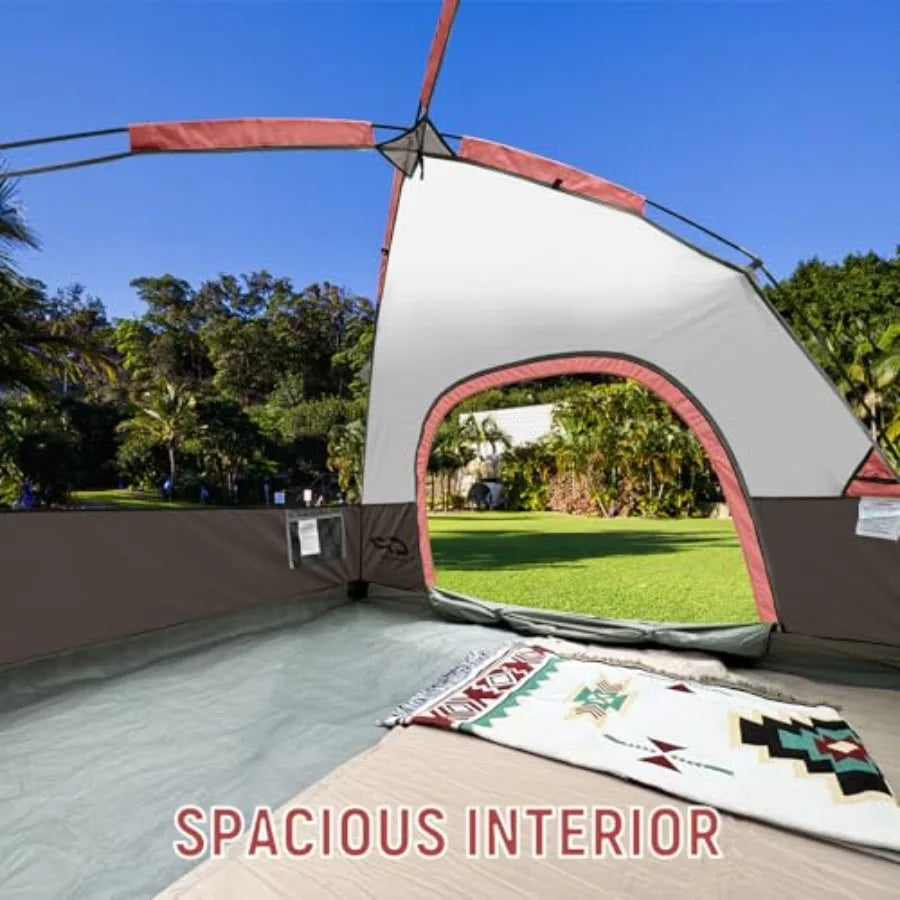 Tents for Camping 4 Person Tent Waterproof Windproof Double Layer Camping Tent Easy Setup Dome Tent with Large Mesh Windows and