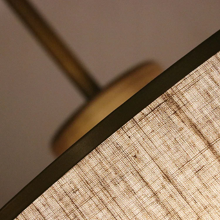 New Chinese-style Round Cloth Shade Pendant Lights Bedroom Bedside Wind Restaurant Corridor Living Room Pendant Lamps Fixtures