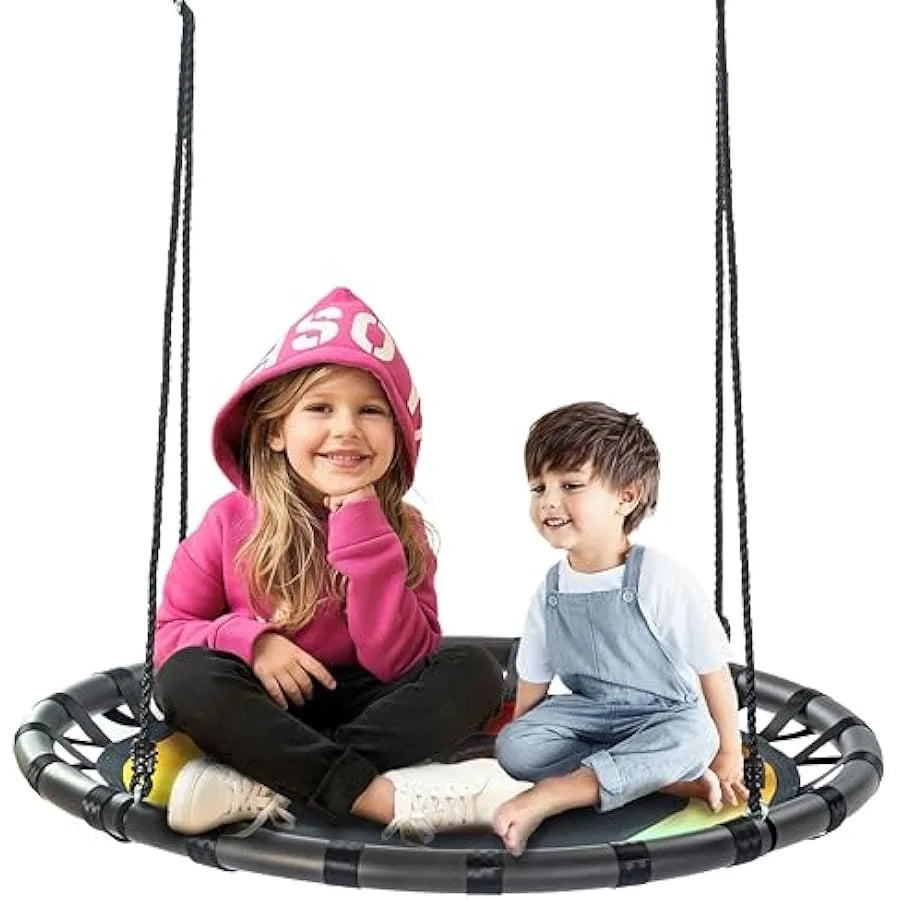 40 inch Tree Swing for Adults | Durable Frame Soft Handles Weather-Resistant Easy Install Backyard Fun