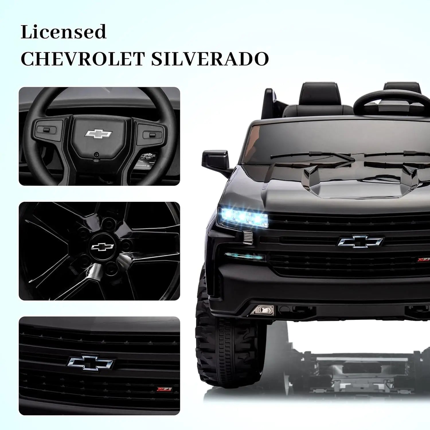 24V 9AH Electric Car for Kids with Remote Control 2 Motors Battery Powered Extra Large Seats LED Headlights Music Ride On Toys