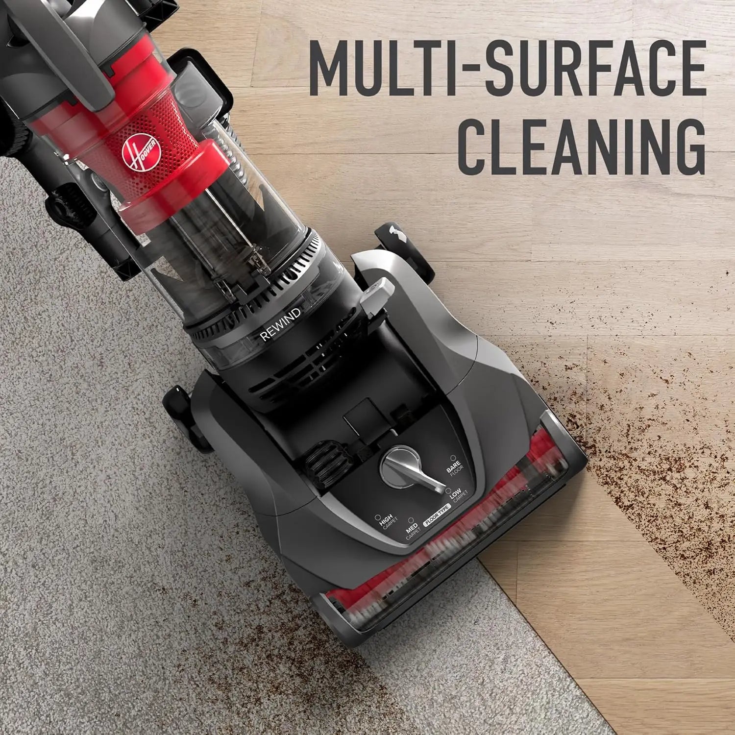 Automatic Cord Rewind Upright Bagless Vacuum Cleaner for Carpet and Hard Floors, Pet Hair Cleaning