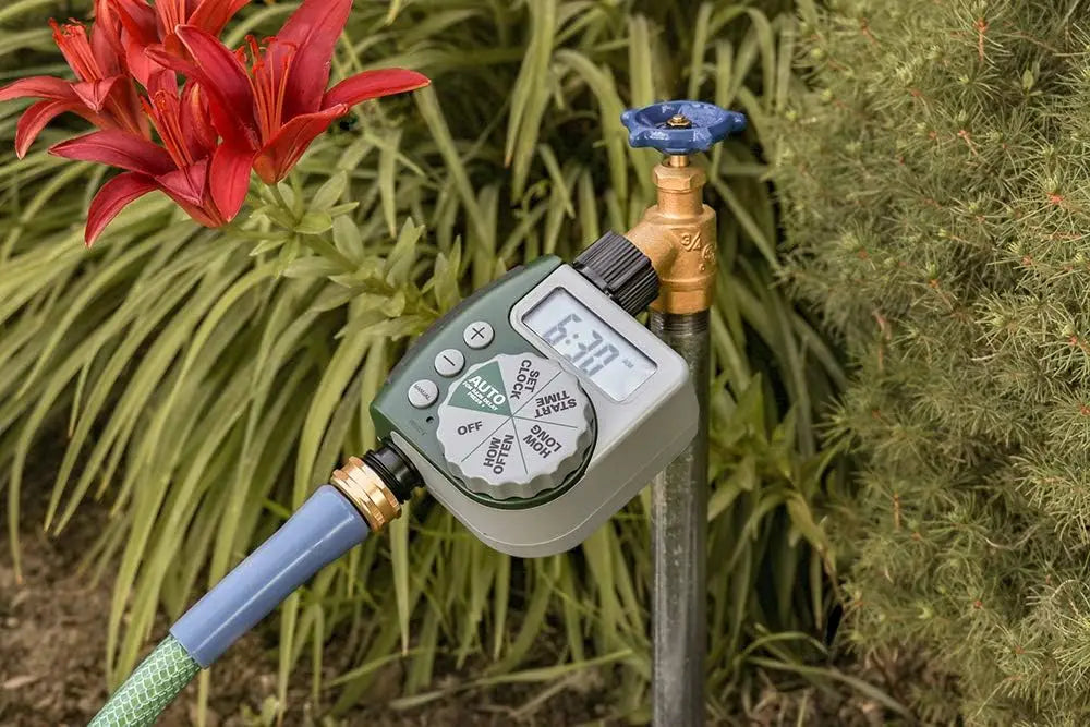 61014 Automatic Garden Box Irrigation System - Complete 64 Sq Ft Coverage Kit with Digital Hose Timer & Quick-Connects