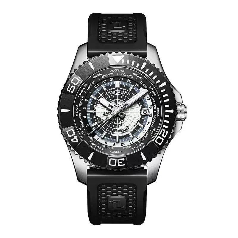 OBLVLO men's watch with luminous double-sided openwork automatic mechanical strong movement, a novel mechanical watch for men