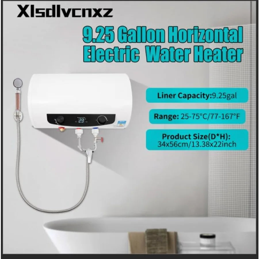 1500W Electric Water Heater 10 Gallon 110V Wall Mounted Tank for Bathroom and Kitchen Use Energy Efficient Rapid Heating with B